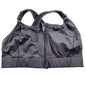 Sports Bra Medium Black CVG Adjustable Straps Hook Closure exercise clothes